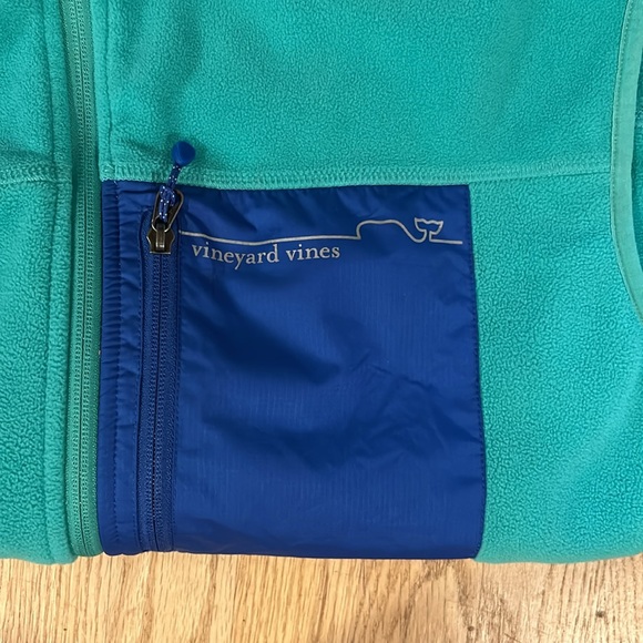 Vineyard Vines Mens Vest Fleece Full Zip Pockets Blue Size Xl - Picture 6 of 9